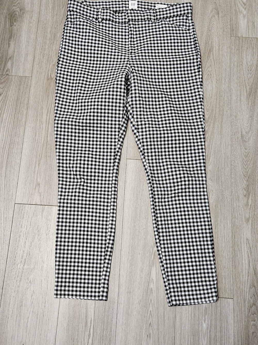 GAP Black & White Gingham Slim Kids Pants